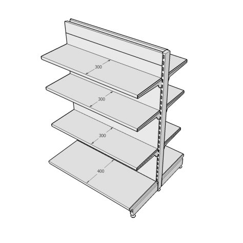 Regál SU140-4333 G prípojný