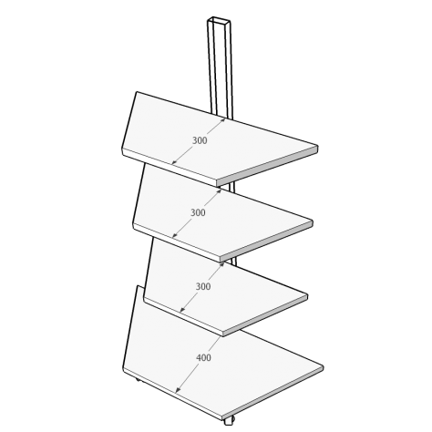 Regál SU140-4333 UGL lichobežník