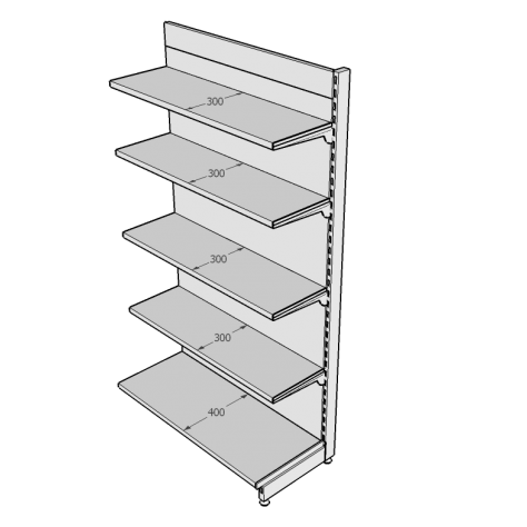 Regál SU180-43333 prípojný