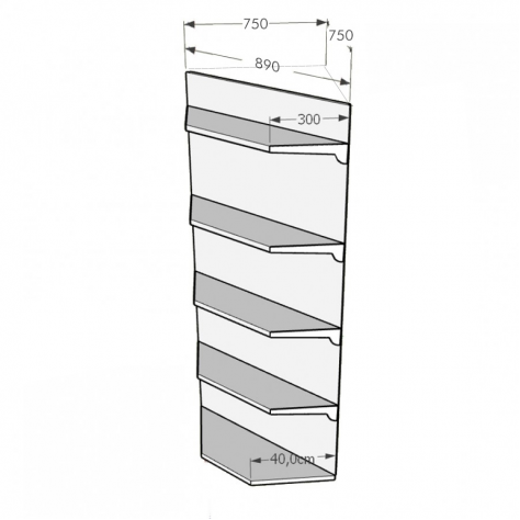 Regál SU180-43333 kútový