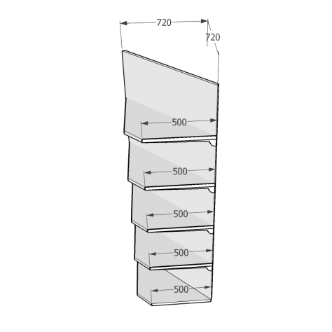 Regál SU210-55555 kútový